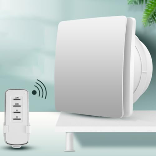 Vcyex Ventola Aspirazione, Aspiratore Da Bagno Con Telecomando/valvola Di Ritegno/timer, Ventola Aspiratori Per Bagno Estrattore Aria Per Doccia, WC, Ufficio, Casa White,6IN