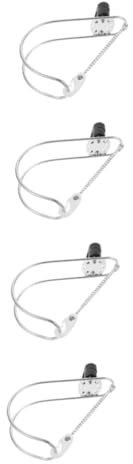 Hemobllo 4 Piezas Soporte de de Vida Salvavidas Flota portavidía Soporte Marino Llave Piscina Soporte de Herradura Marina Soporte de aro Salvavidas de Acero Inoxidable Nylon Plata