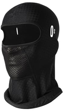 Cool Ice Silk Balaclava Full Face Mask Men Women Summer Breathable Motorcycle Cycling Helmet Liner Outdoor Stretchy Under Helmet Beanie Full Cover Hood Hat Headwear with Hole for Glasses