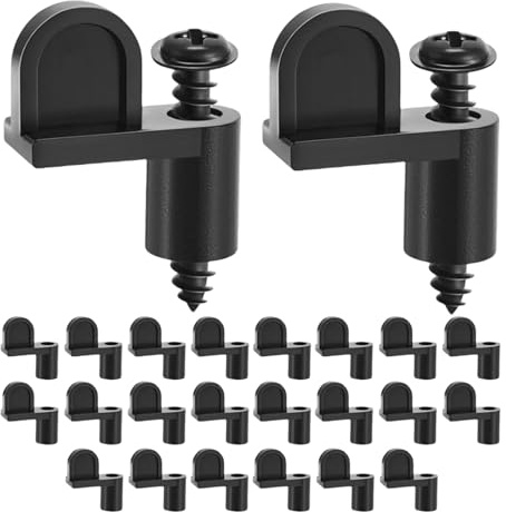 Dewireaey Lot de 24 clips de fixation pour moustiquaire de fenêtre, clips de rechange et fixations pour porte moustiquaire, ajustés et résistants aux intempéries, accessoires pour la maison et
