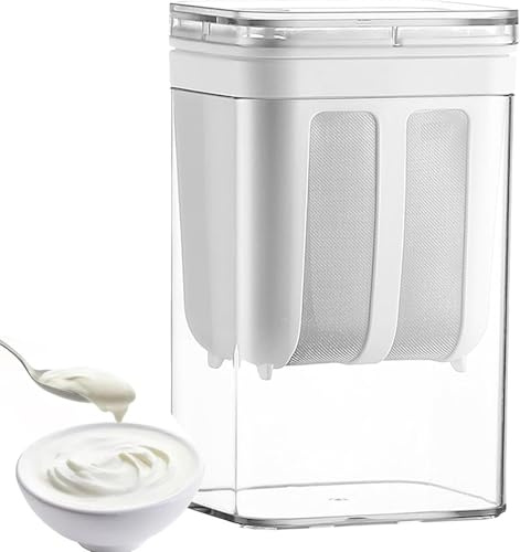 ETOFIXEE Greek Yogurt Strainer,Fltro per Yogurt Greco,Colino Yogurt 1800ml,Acciaio Inox Maglia Fine Yogurtiera per Latte di Soia Colino