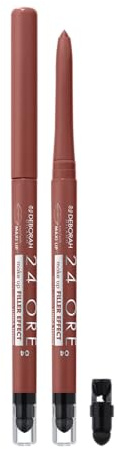 Deborah Milano - Matita Labbra 24Ore, 04 Nude Rose, Finish ad Alta Pigmentazione e Ultra-Scorrevole, Filler Effect e a Lunga Durata, Waterproof