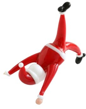 YROHGKPN Décorations de Noël en verre, yoga, Père Noël, figurines, décorations de table pour Noël, vacances, fête, décoration de la maison, décorations de fête de Noël