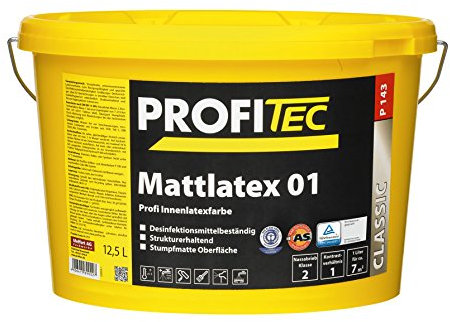Pofitec Latexfarbe P 143 Mattlatex 01 Weiß 12,5L