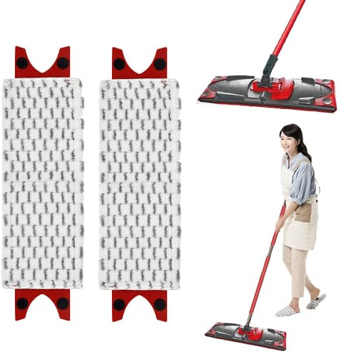 Ersatzbezug für viledas ultramat 2in1,2 Stück Ersatzbezug Mop,Mikrofaser Wischbezug Bodenwischer,Flacher Bodenwischer,Saugfähiger Wischer Ersatzbezug,für Zuhause und Küche Bodenreinigung