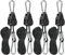 Lot de 4 cordes à cliquet avec crochet - 2 m - Réglable - Corde à cliquet - Renforcée - Capacité de charge de 75 kg - Corde à cliquet pour lampe de plantes