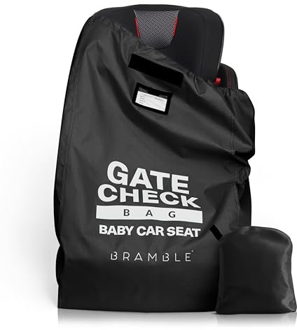 Bramble – Reisetasche für Autositze zum Einchecken am Flugzeuggate – Autositzbezug für Reisen am Flughafen – Wasserabweisende, schützende Transporttasche (Schwarz)
