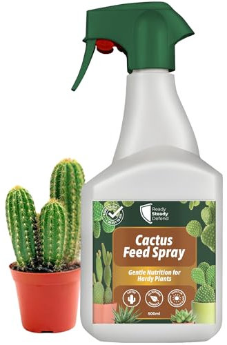 Cactus Feed Spray 500ml - Natural Cactus Fertiliser for Healthy Growth | Succulent Plant Food for Indoor & Outdoor | All-Natural Cactus Food with Seaweed Extract | Perfect for Cacti & Succulent Care