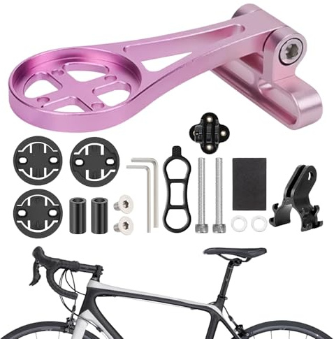 Tewzafiya Supporto per computer da bicicletta, estensione manubrio per bicicletta da strada, supporto manubrio per ciclismo per escursioni a lunga distanza con dati e navigazione