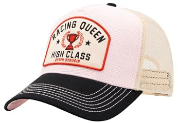 Queen Kerosin Damen Trucker Cap Frontpanel In Bast-Optik Racing Queen