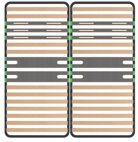 ALTOZONE - Lot de 2 Sommiers 16 Lattes 80x200cm