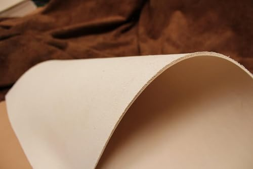 Förster-Fellnest Selección de corte: piel gruesa de 5,3 a 5,5 mm de grosor. Piel perforada de curtido vegetal, para muchos proyectos: bolsas, carcaj, funda, vaina de cuchillo, etc.