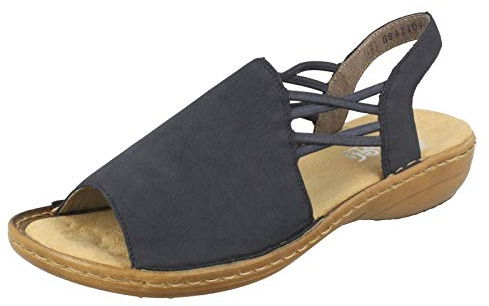 Rieker 608d1-14, Women’s Closed Toe Sandals, Blue (Pazifik 14), UK (40 EU)