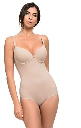 Channo Body Reductor Mujer con Efecto Invisible de Licra Moldeador Body Shaping (Vison, XL)