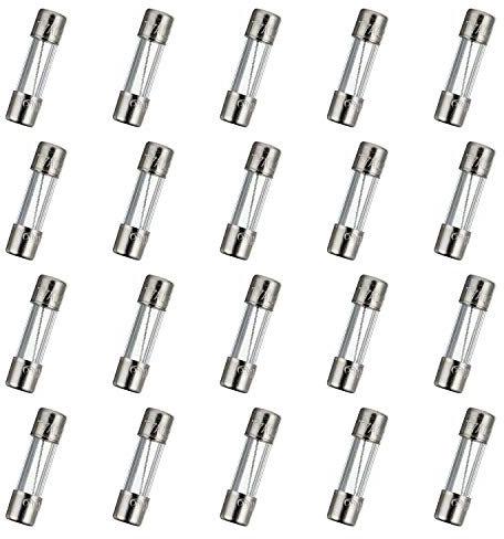 HUAREW T7AL250V 20 Stück 5x20mm langsam schmelzen glas sicherungen 7A 250V 0,2 x 0,78 Zoll Zeitverzögerungs sicherungen