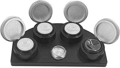 ZEZEFUFU Uhrenöler-Set Legierung Uhr Öl Tasse Ständer Halter mit 4 Kunststoffbehältern Uhrmacher Werkzeug