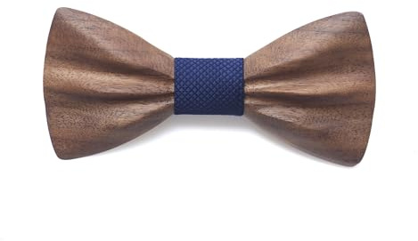 Papillon da Uomo in Legno Regolabile Con Gancio - Cravatta a Farfalla Già Annodato in Diversi Colori per Matrimonio, Business, Festa, Lavoro, Laurea