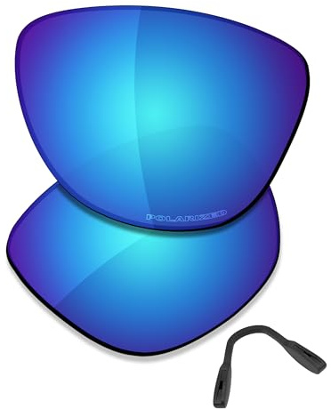 Saucer Lentes y almohadillas nasales de repuesto prémium para gafas de sol Oakley Actuator OO9250A, Azul glaciar polarizado, Taille unique