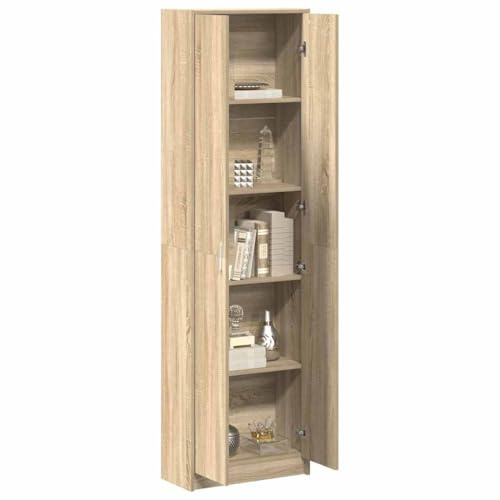 vidaXL Armario Roble Sonoma 55 x 25 x 189 cm Madera de ingeniería, Armario Moderno Rectangular para Dormitorio, con Puertas, de Madera, Gran Almacenamiento, Armario a la Moda, Unidad ordenada