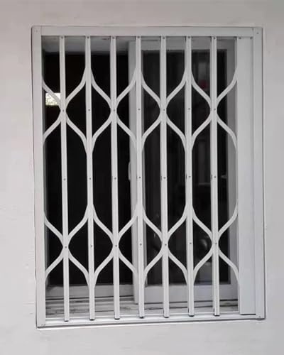 Grille de sécurité pliable pour enfants et animaux domestiques – Protection contre le cambriolage pour la maison et le travail – Cadre en aluminium haute résistance (91,4 x 155,9 cm) – Protection de
