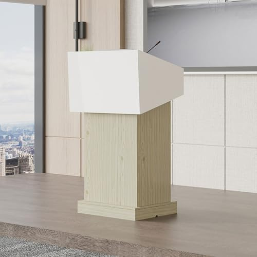 Talarpodium i trä med förvaringshyllor Talarpodium Receptionsdisk for restaurang for användning i restauranger, kyrkor, på seminarier och i skolor(1)