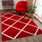 SANAT Madrid Shaggy Teppich - Hochflor Teppiche für Wohnzimmer, Schlafzimmer, Küche - Rot, Größe: 80x150 cm