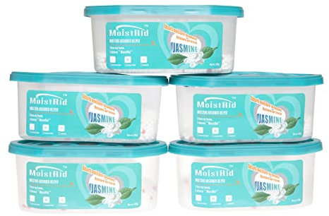 Pack 5 deshumidificador antihumedad habitación, Absorbe humedad armarios, atrapa humedad interior, antimoho cajones, deshumidificadores de humedad para ropa, cocina, coche. Absorbe humedad trastero.