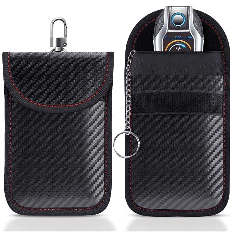GATG Faraday Pouch for car Keys,2 Pack Faraday Bag | Car Key Signal Blocking Pouch | Keyless Entry Car Keys Case | RFID Blocker Bag for Car Security | Anti-Theft Remote Entry Keyless Protect