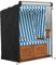 FINEW Strandkorb Schutzhülle Winterfest, 420D Oxford Gewebe Strandkorbhülle 120x90x155/140cm, Strandkorb Abdeckung Wasserdicht, Reißfest, UV Beständig, Abdeckhaube für Strandkörbe Winddicht (Schwarz)