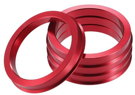 A ABSOPRO anellos centrici per Cerchi Auto OD 73.1mm a ID 60.1mm anellos centrici per Cerchi in Lega di Alluminio Rossi (Set di 4)