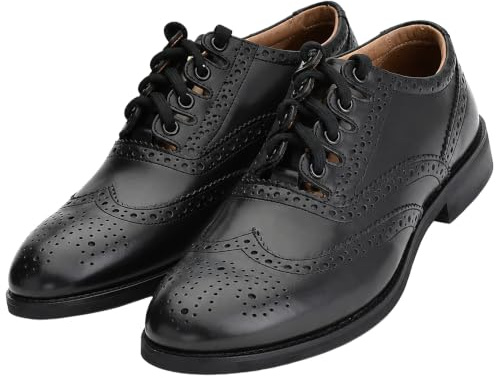Ghillie Brogue 100 % cuir fabriqué en Écosse – Chaussures kilt noires pour homme et femme, tailles 39-48, semelle en caoutchouc, cadeau écossais