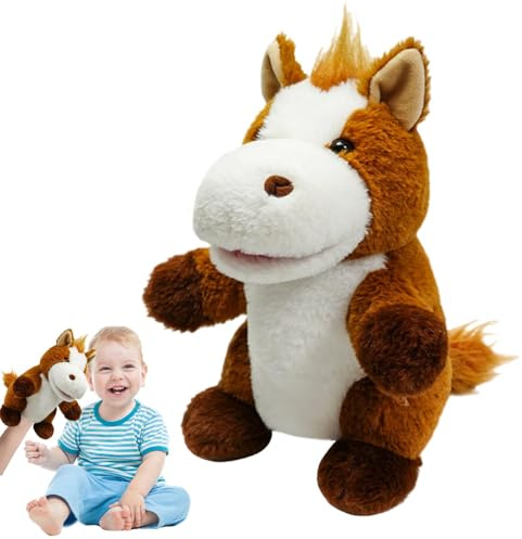Burattini a Mano in Peluche,Puppetta di peluche morbido | 9,84 pollici simpatici pupazzi con dita di animali di peluche,Puppette animali morbidi di educazione precoce per il gioco di ruolo di p
