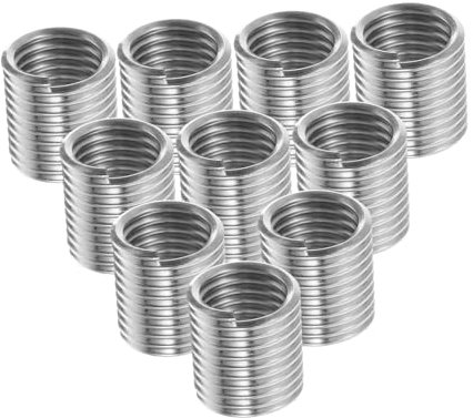 NAMOARLY 10pcs Precision Stainless Steel Threaded Inserts for Screw Repair Threaded Insert for Grub Screws