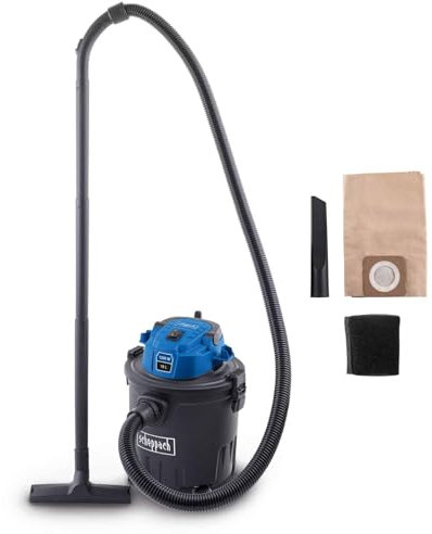 Scheppach Aspirateur électrique Eau/poussière VC16-20 kPa - Bac de récupération 16 L - Puissance 1200 W - Tension 220-240 V~ / 50-60 Hz - Fonction 3 en 1