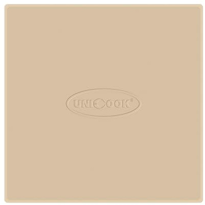 Unicook Pizza Stone for Oven and Grill, Square Baking Stone 33 x 33 cm, Cordierite Cooking Oven Stone, Thermal Shock Resistant Pizza Pan for Pizza, Bread, Including Dough Scraper