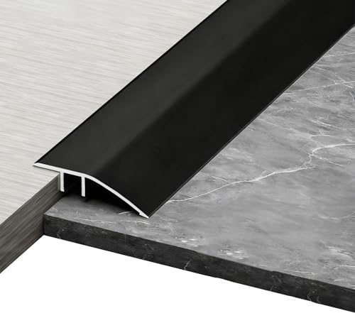Övergångsprofil höjdutjämning, 0,9 m x 4,3 cm aluminium övergångsskena, övergångsprofil självhäftande, höjdutjämning 8–15 mm, lämplig för dörröppningströsklar, ramper, klinkerlaminat
