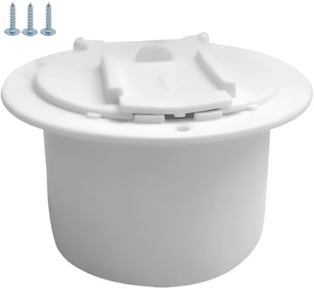 Cubierta de Salida para, Cubierta Blanca para Cable de con 3 Tornillos, Cubierta de escotilla de Cable de alimentación, Cable de Paso con Tornillos, Accesorio