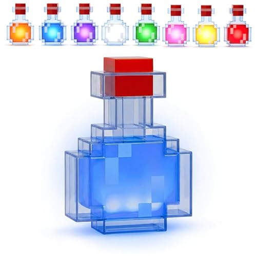 HSMHLYYB Poción Mágica Lámpara, Botella de Poción Mágica Luminosa, 8 Colores LED Luz de noche, Botella de Poción Mágica Muy Realista Luces, Luz nocturna USB-C Recargable para Lámpara de Noche