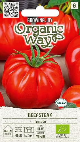 Organic Way | POMODORO BEEFSTEAK | semi di ortaggi | semi di pomodoro | varietà medio-precoce a crescita vigorosa | ideale per insalate e conserve | semi da giardino | 1 bustina