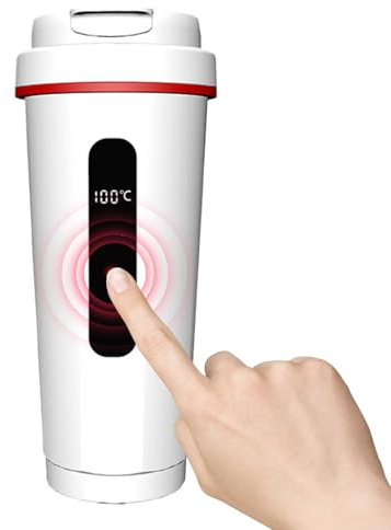 : Bollitore elettrico portatile da 12 V - riscaldante per auto in acciaio inossidabile, bollitore da viaggio termostatico da 300 ml | Scaldaacqua istantaneo a immersione per caffè, tè, latte | U
