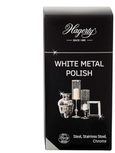 Hagerty White Metal Polish Cleaner 250ml for Steel, Chrome and Stainless Steel