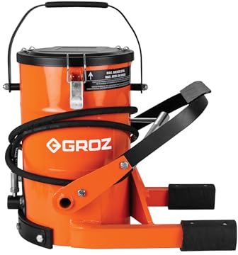 Groz 44255 High Pressure Foot Operated Grease Pump, 10 kg Capacity