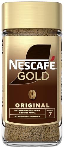NESCAFÉ GOLD Original, löslicher Bohnenkaffee, Instant-Kaffee aus erlesenen Kaffeebohnen, koffeinhaltig, 1er Pack (1 x 200g)
