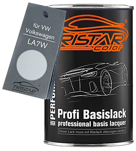 TRISTARcolor Autolack Dose spritzfertig für VW/Volkswagen LA7W Reflexsilber Metallic/Reflex Silver Metallic Basislack 1,0 Liter 1000ml