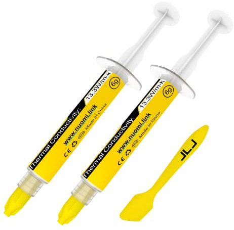 JLJ Wärmeleitpaste, 12g CPU Paste Wärmeleitpaste Kühlkörper für IC/Prozessor/CPU/Xbox, hohe Wärmeleitfähigkeit, Lange Haltbarkeit, sichere Anwendung, Nicht leitend …