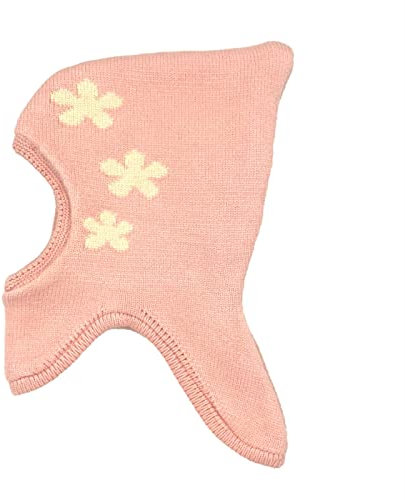 Vivi Idee Baby Schlupfmütze Schalmützen 6-18 Monate Sturmhaube Balaclava fürn Kleinkind Fleece Wollmütze Strickmütze Wintermütze Jungen Mädchen (Rosa)