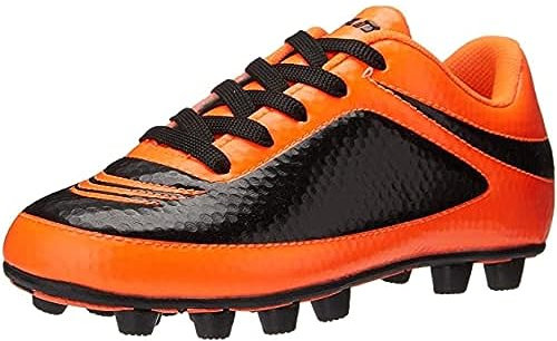Vizari Infinity FG Fussballschuhe Kinder - Stollenschuhe Outdoor Fußballschuhe für Jungen & Mädchen - Orange, Schwarz - Größe 33