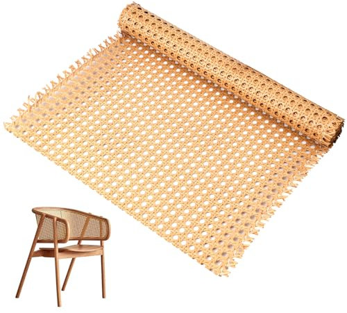 Dadabig Rollo de Ratán, 35 * 150cm Ratán Rollo PE Resistente Agua, Rollo Ratán para Muebles, Malla Cuadrada de Mimbre, para Decoración del Hogar, Muebles, Sillas, Armarios