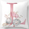 Tillskuch Kissenbezug 40x40 rosa Kissenbezüge Buchstabenfolge Kissenhülle Dekorative Dekokissen Sofakissen Couchkissen Dekokissen Zierkissenbezug Deko Kissenhüllen Wohnzimmer Schlafzimmer (L)
