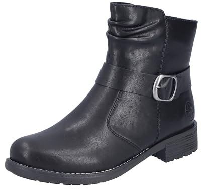 Rieker Bottines courtes pour femme 79462 - Noir - Taille 40 EU, Noir, 40 EU
